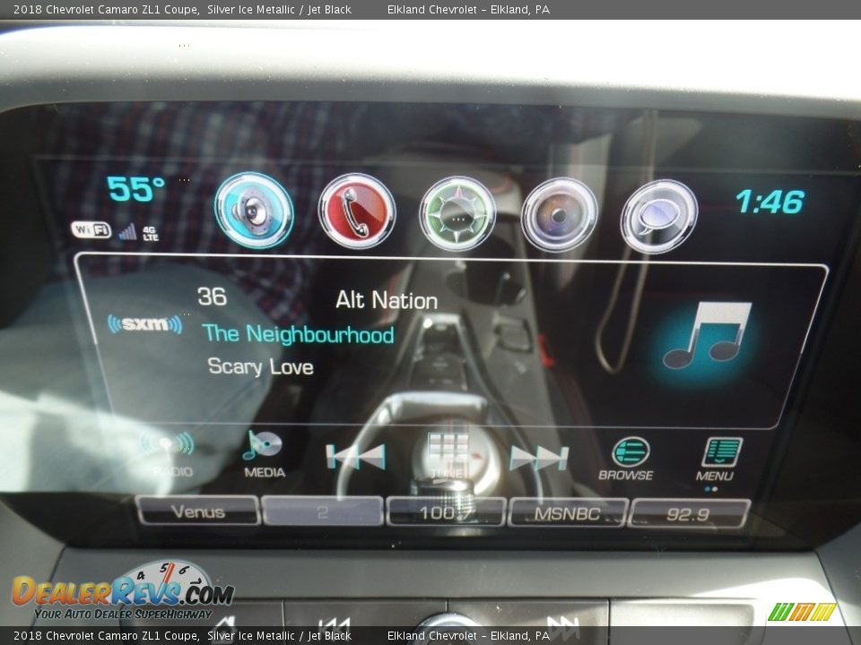 2018 Chevrolet Camaro ZL1 Coupe Silver Ice Metallic / Jet Black Photo #35