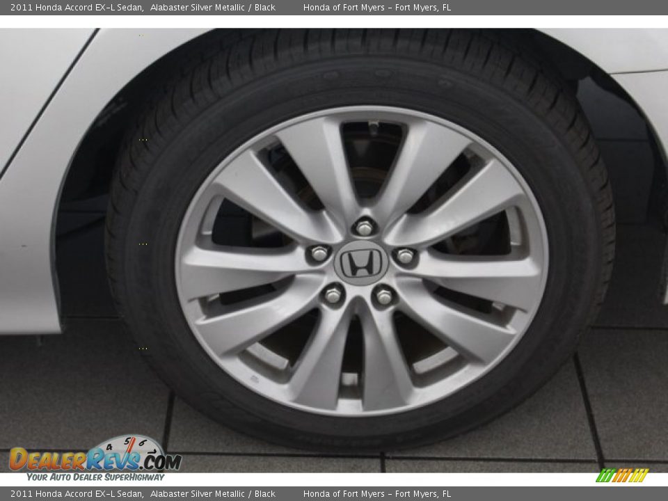 2011 Honda Accord EX-L Sedan Alabaster Silver Metallic / Black Photo #11