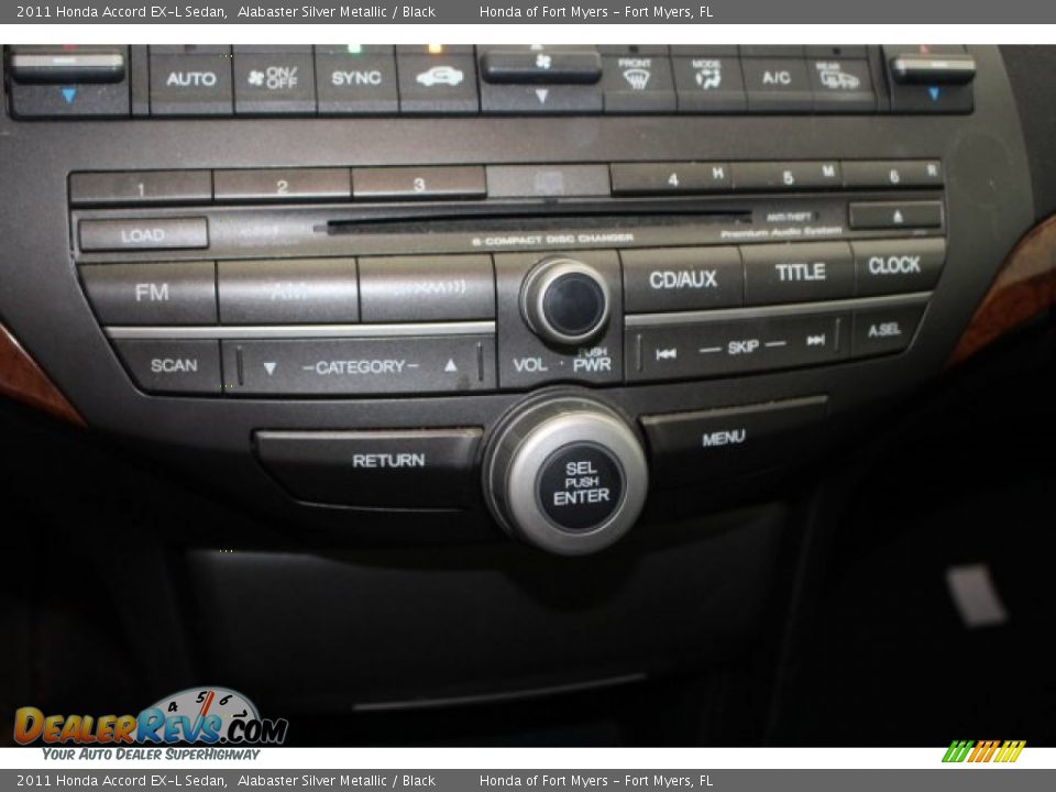 2011 Honda Accord EX-L Sedan Alabaster Silver Metallic / Black Photo #25