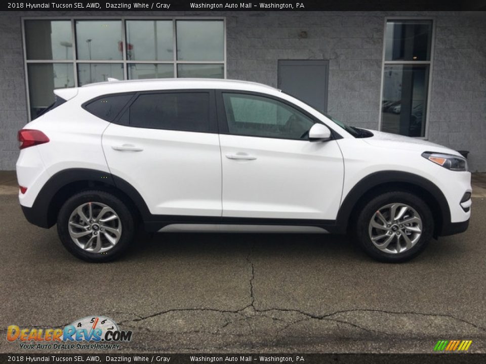 2018 Hyundai Tucson SEL AWD Dazzling White / Gray Photo #3