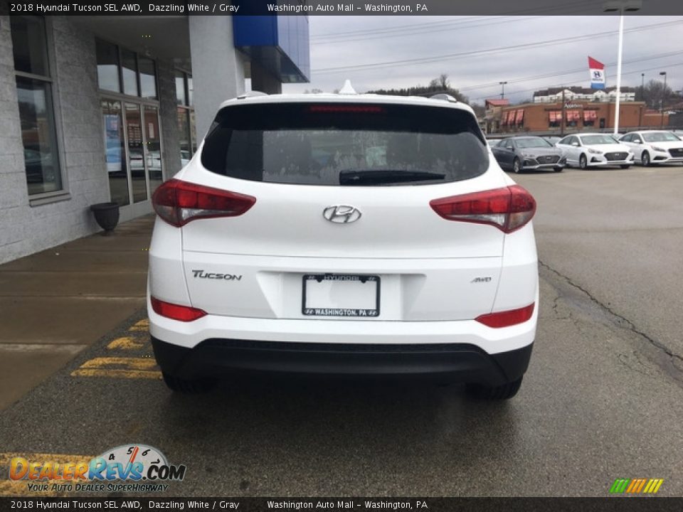 2018 Hyundai Tucson SEL AWD Dazzling White / Gray Photo #5