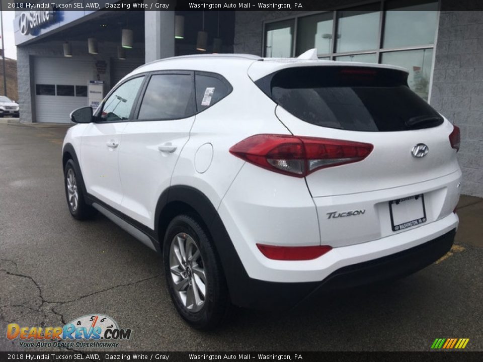2018 Hyundai Tucson SEL AWD Dazzling White / Gray Photo #6