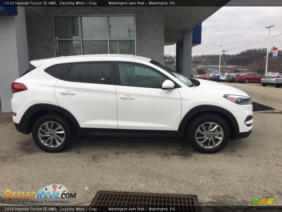 2018 Hyundai Tucson SE AWD Dazzling White / Gray Photo #3