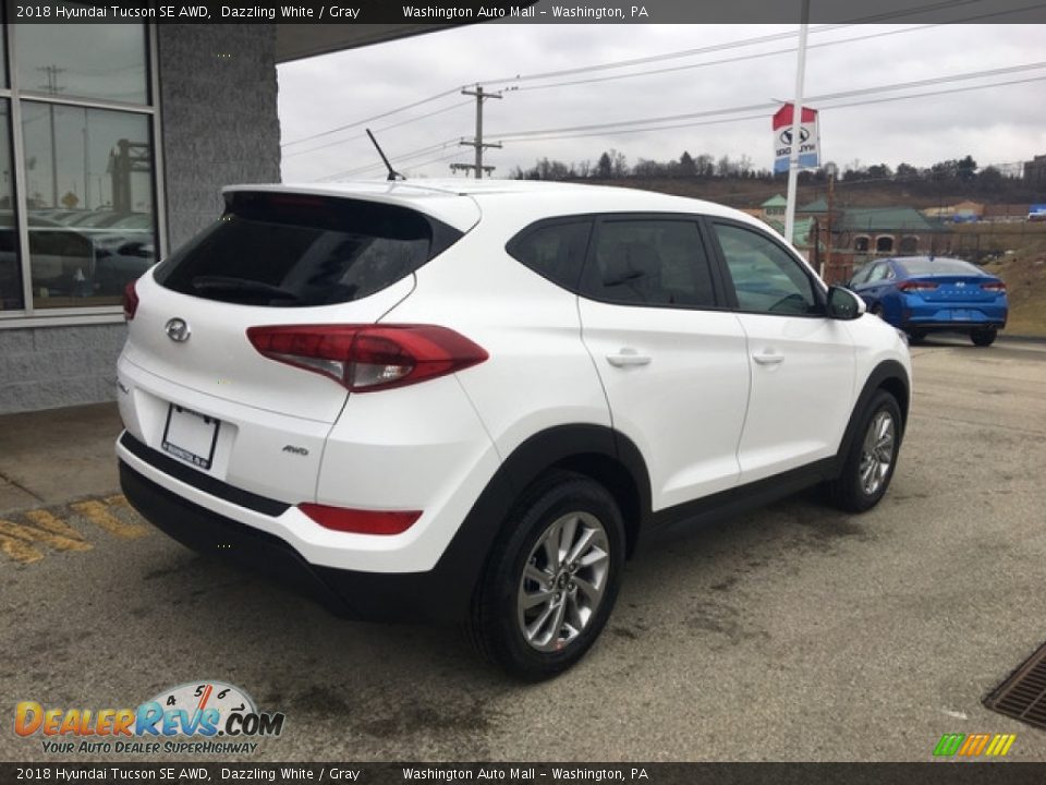 2018 Hyundai Tucson SE AWD Dazzling White / Gray Photo #4