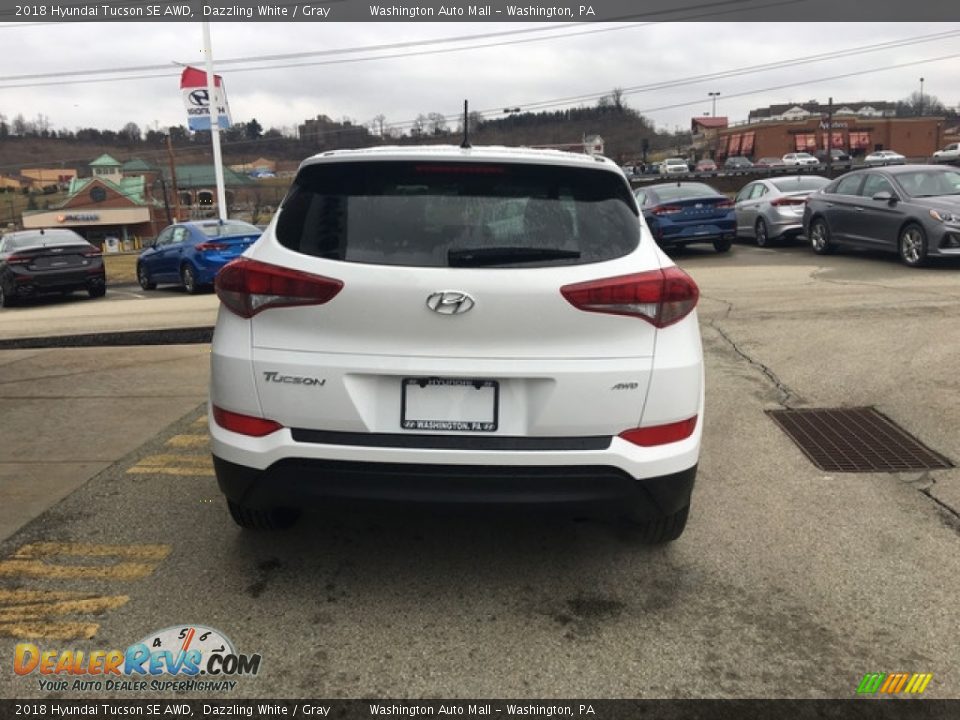 2018 Hyundai Tucson SE AWD Dazzling White / Gray Photo #5