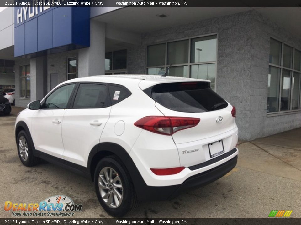 2018 Hyundai Tucson SE AWD Dazzling White / Gray Photo #6