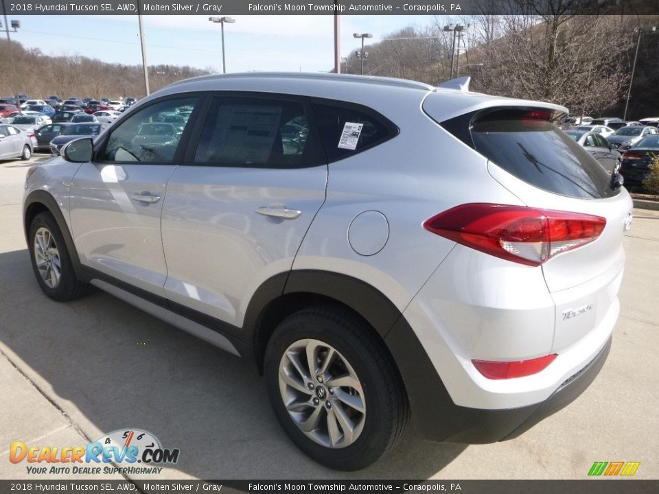 2018 Hyundai Tucson SEL AWD Molten Silver / Gray Photo #6