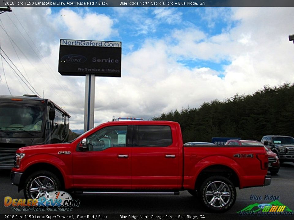 2018 Ford F150 Lariat SuperCrew 4x4 Race Red / Black Photo #2