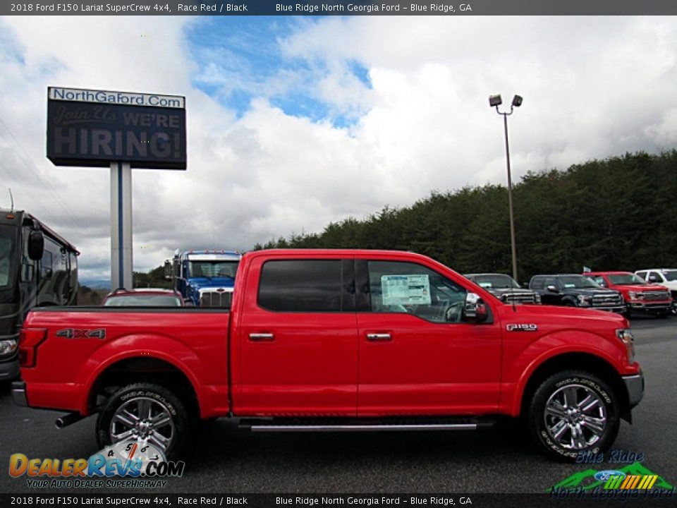 2018 Ford F150 Lariat SuperCrew 4x4 Race Red / Black Photo #6