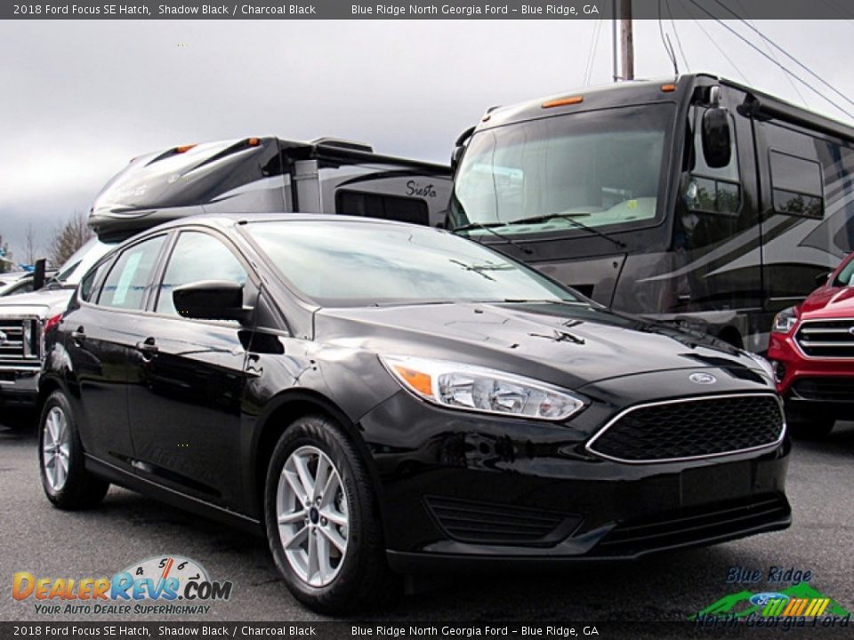 2018 Ford Focus SE Hatch Shadow Black / Charcoal Black Photo #7