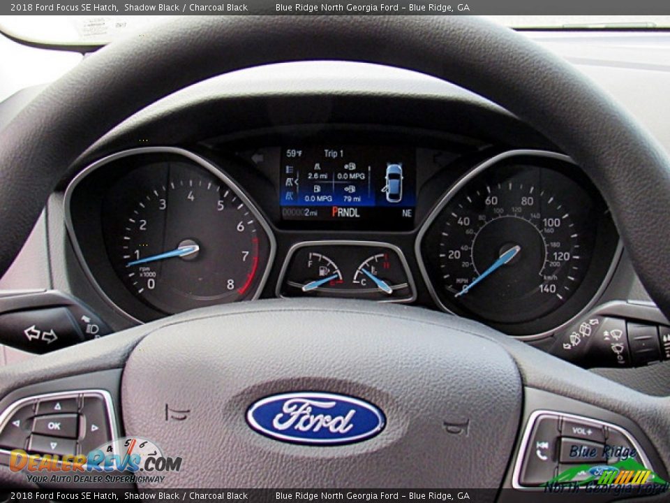 2018 Ford Focus SE Hatch Shadow Black / Charcoal Black Photo #15