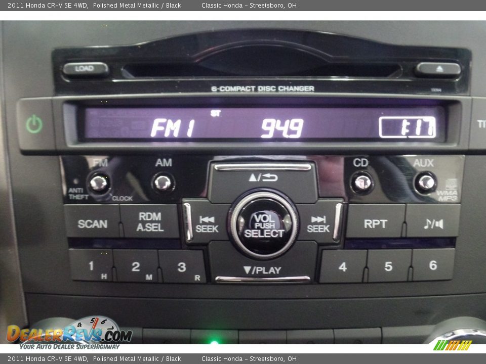 2011 Honda CR-V SE 4WD Polished Metal Metallic / Black Photo #23