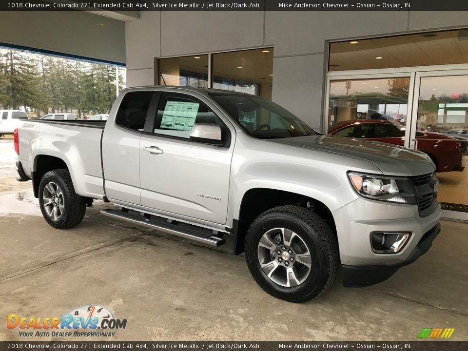 2018 Chevrolet Colorado Z71 Extended Cab 4x4 Silver Ice Metallic / Jet Black/Dark Ash Photo #1