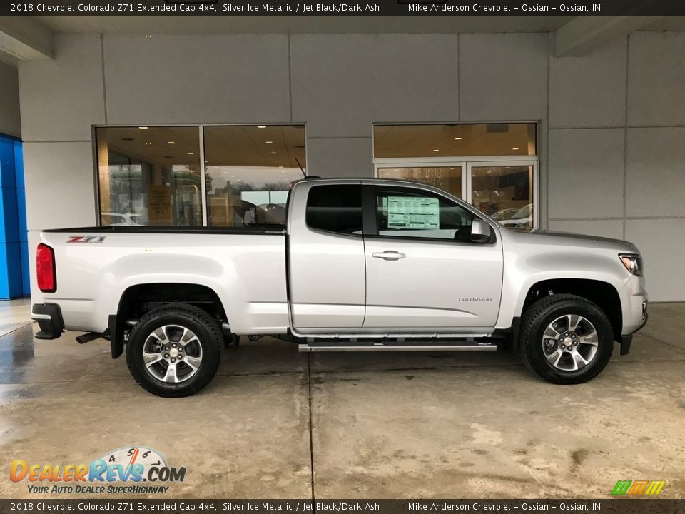 2018 Chevrolet Colorado Z71 Extended Cab 4x4 Silver Ice Metallic / Jet Black/Dark Ash Photo #2