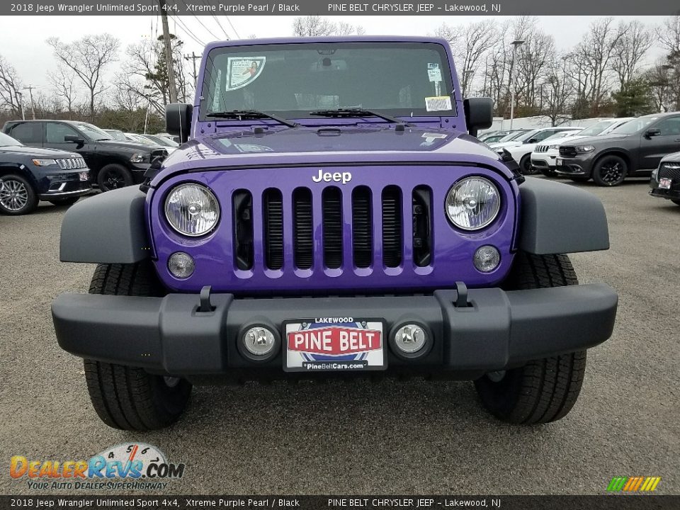 2018 Jeep Wrangler Unlimited Sport 4x4 Xtreme Purple Pearl / Black Photo #2