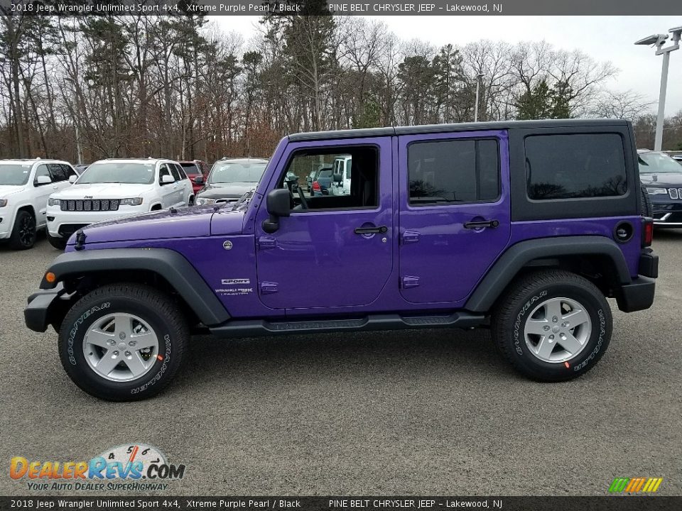 2018 Jeep Wrangler Unlimited Sport 4x4 Xtreme Purple Pearl / Black Photo #3