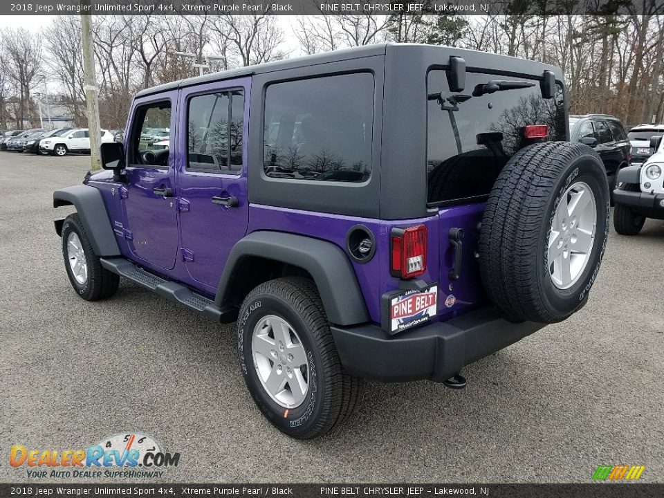 2018 Jeep Wrangler Unlimited Sport 4x4 Xtreme Purple Pearl / Black Photo #4