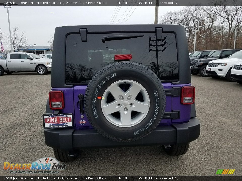 2018 Jeep Wrangler Unlimited Sport 4x4 Xtreme Purple Pearl / Black Photo #5