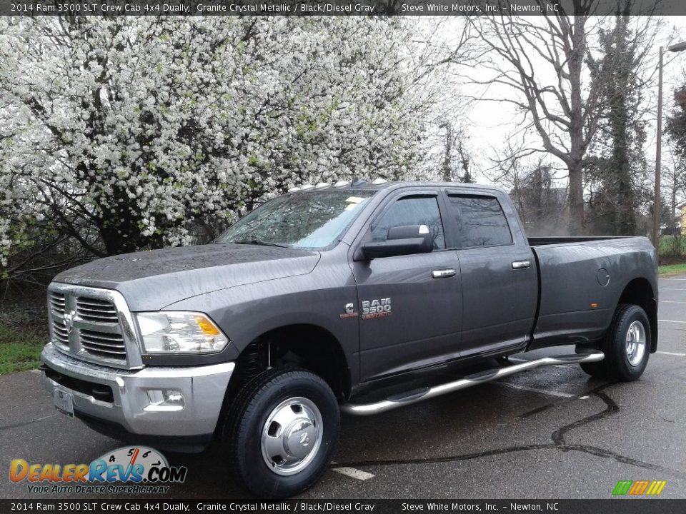2014 Ram 3500 SLT Crew Cab 4x4 Dually Granite Crystal Metallic / Black/Diesel Gray Photo #2