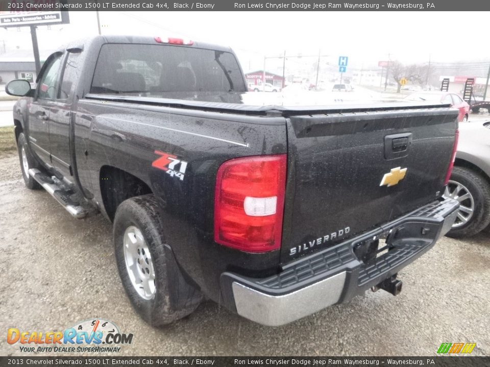 2013 Chevrolet Silverado 1500 LT Extended Cab 4x4 Black / Ebony Photo #2
