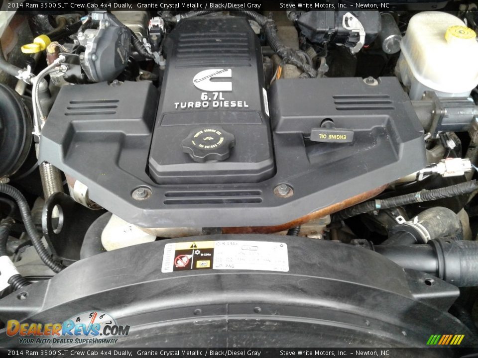 2014 Ram 3500 SLT Crew Cab 4x4 Dually Granite Crystal Metallic / Black/Diesel Gray Photo #34