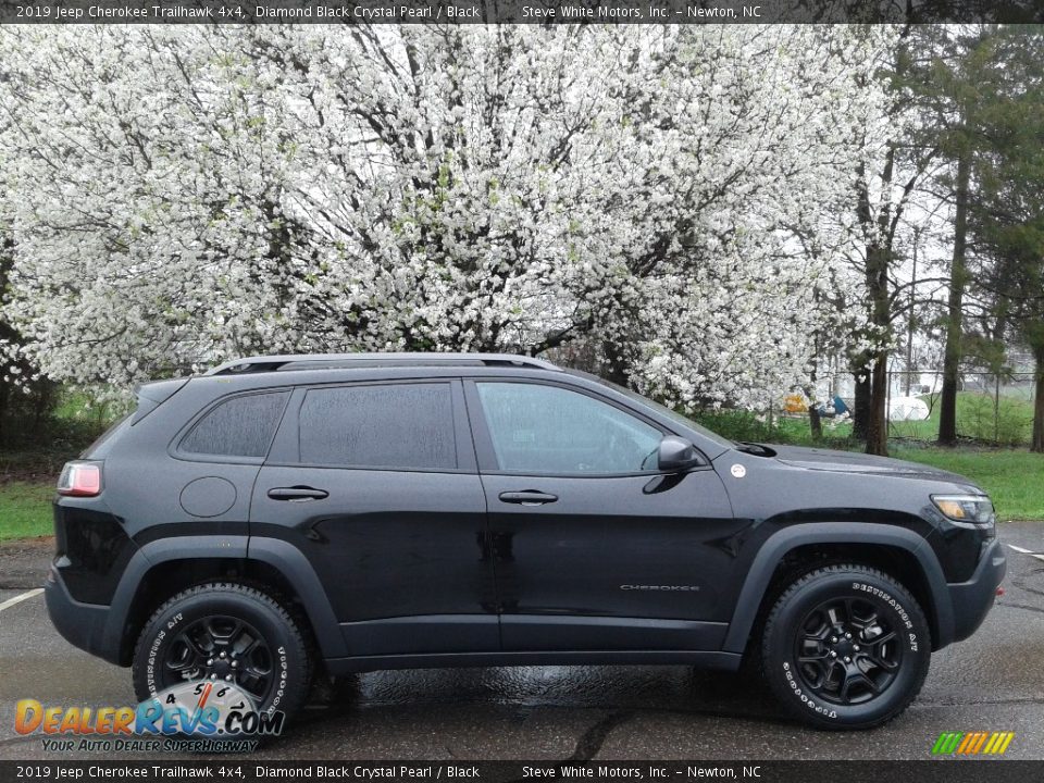 Diamond Black Crystal Pearl 2019 Jeep Cherokee Trailhawk 4x4 Photo #5