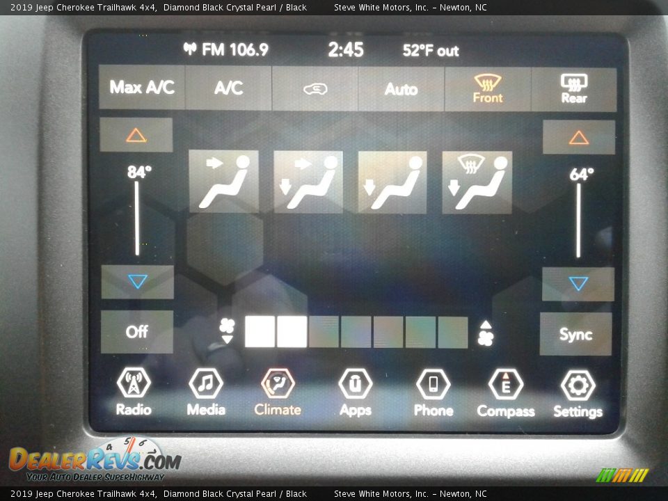 2019 Jeep Cherokee Trailhawk 4x4 Diamond Black Crystal Pearl / Black Photo #21