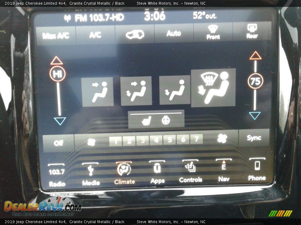 2019 Jeep Cherokee Limited 4x4 Granite Crystal Metallic / Black Photo #23