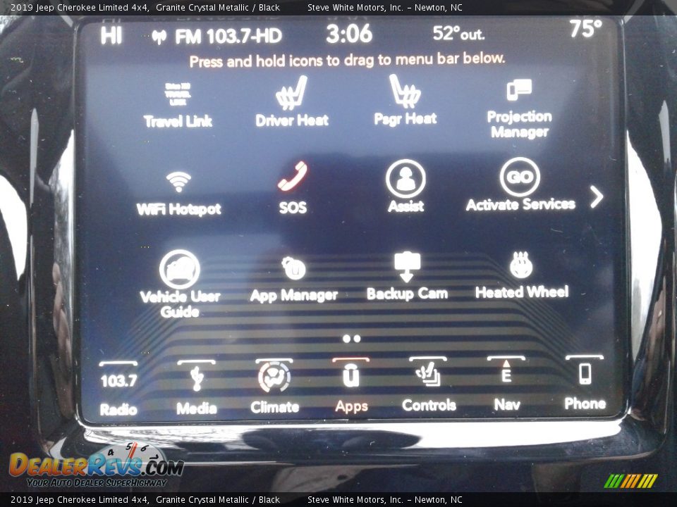 2019 Jeep Cherokee Limited 4x4 Granite Crystal Metallic / Black Photo #26