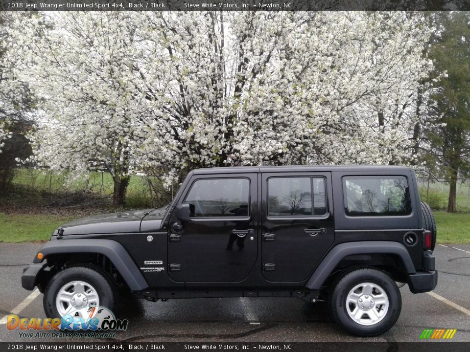 2018 Jeep Wrangler Unlimited Sport 4x4 Black / Black Photo #1