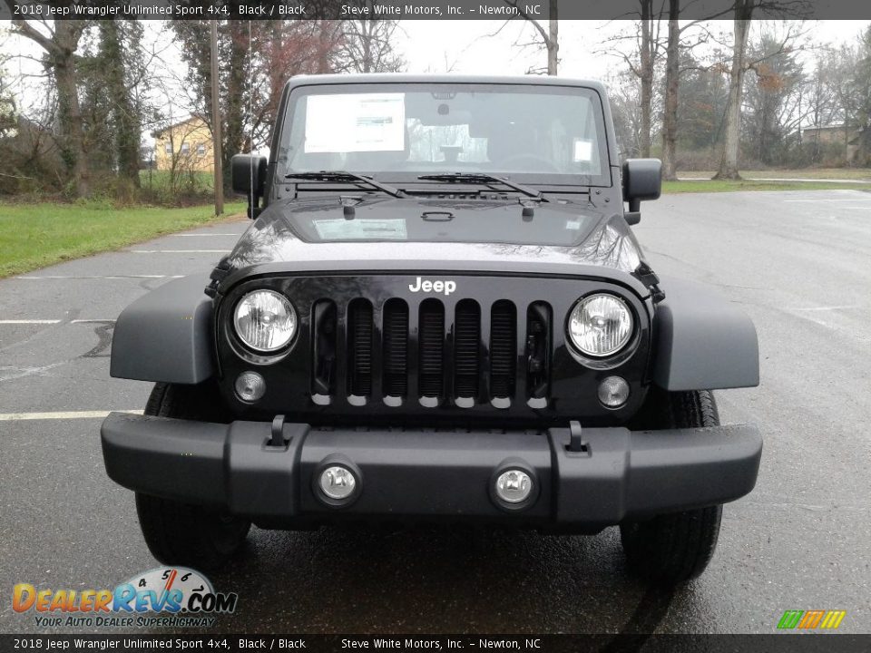 2018 Jeep Wrangler Unlimited Sport 4x4 Black / Black Photo #3