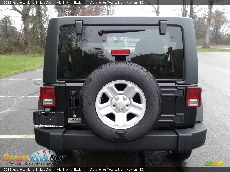 2018 Jeep Wrangler Unlimited Sport 4x4 Black / Black Photo #7