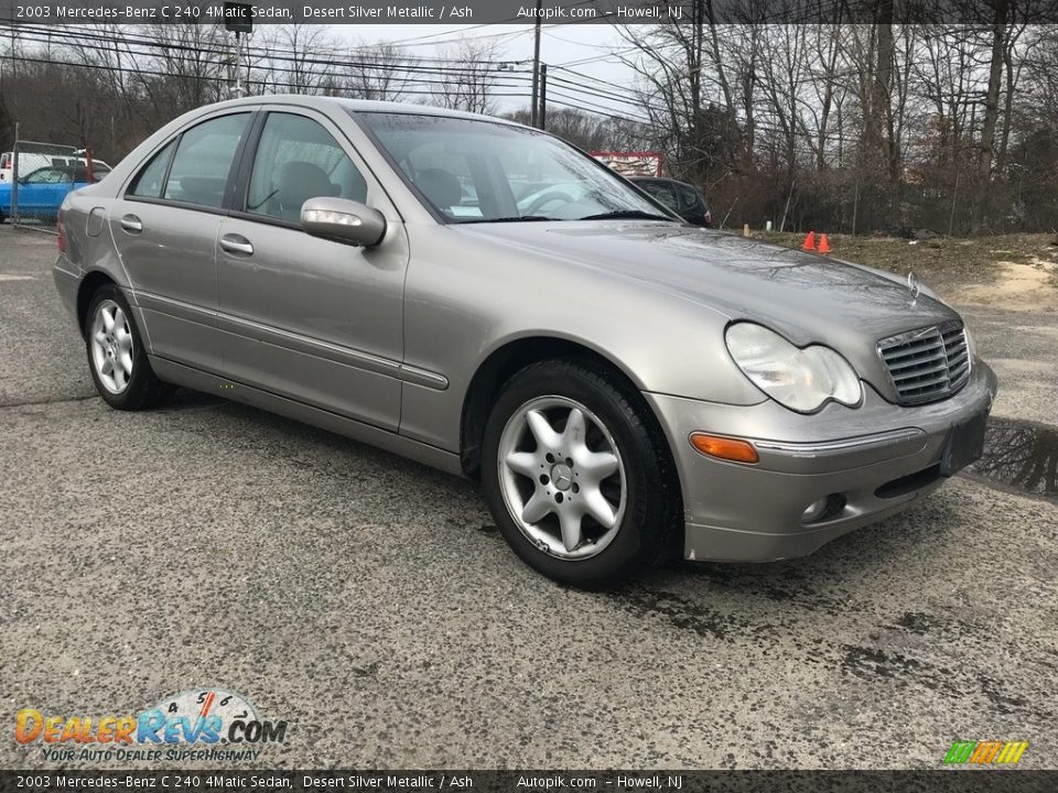 2003 Mercedes-Benz C 240 4Matic Sedan Desert Silver Metallic / Ash Photo #8