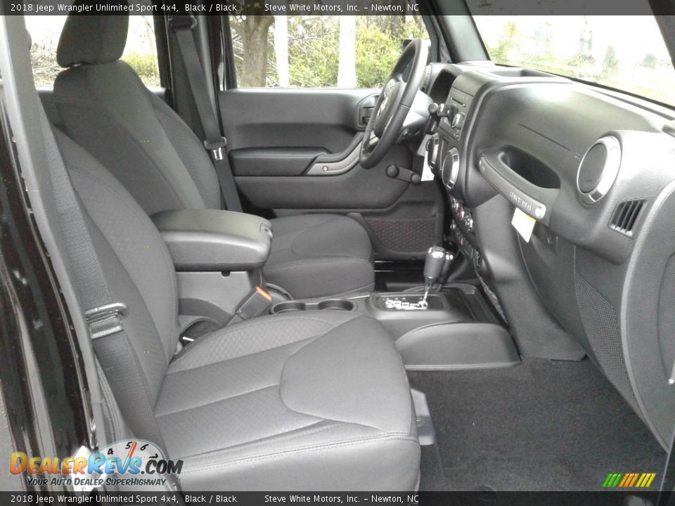 2018 Jeep Wrangler Unlimited Sport 4x4 Black / Black Photo #14