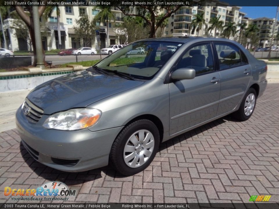 2003 Toyota Corolla LE Mineral Green Metallic / Pebble Beige Photo #1