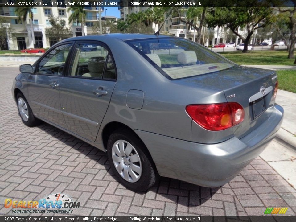 2003 Toyota Corolla LE Mineral Green Metallic / Pebble Beige Photo #5