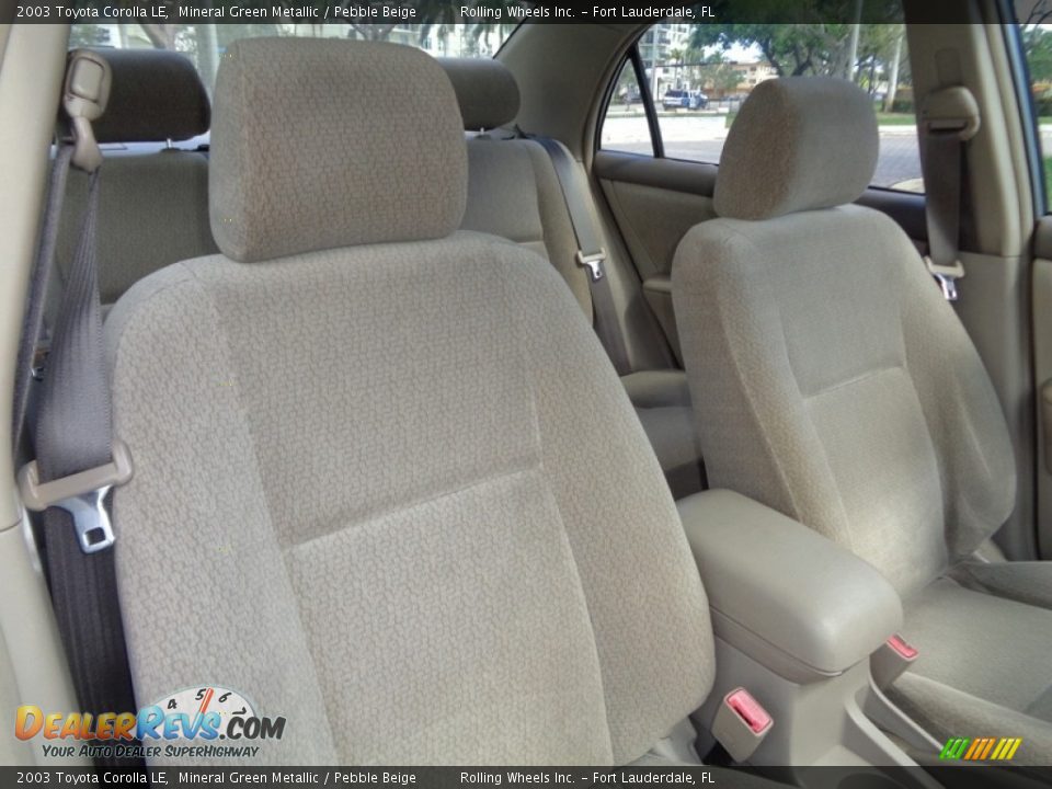 2003 Toyota Corolla LE Mineral Green Metallic / Pebble Beige Photo #8
