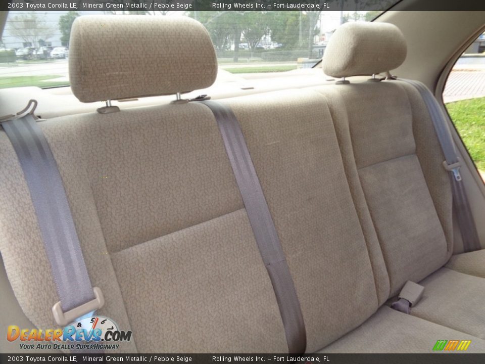 2003 Toyota Corolla LE Mineral Green Metallic / Pebble Beige Photo #10