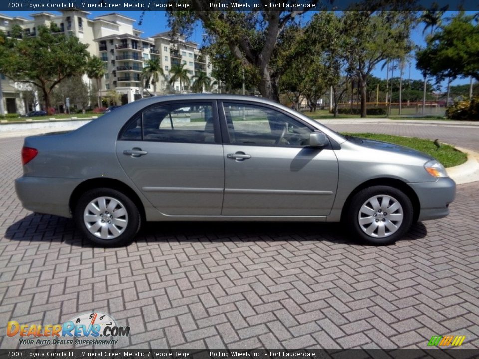 2003 Toyota Corolla LE Mineral Green Metallic / Pebble Beige Photo #11