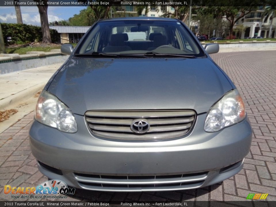 2003 Toyota Corolla LE Mineral Green Metallic / Pebble Beige Photo #15