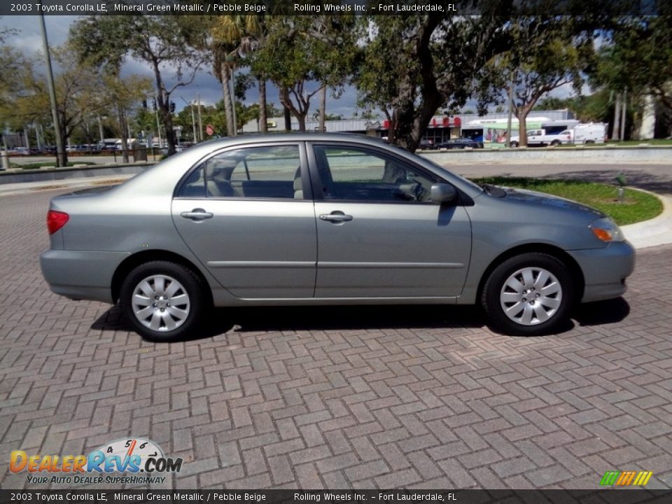 2003 Toyota Corolla LE Mineral Green Metallic / Pebble Beige Photo #23