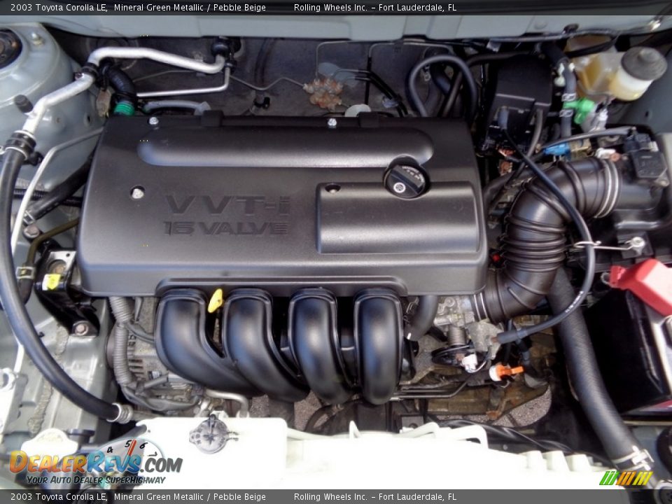 2003 Toyota Corolla LE Mineral Green Metallic / Pebble Beige Photo #28