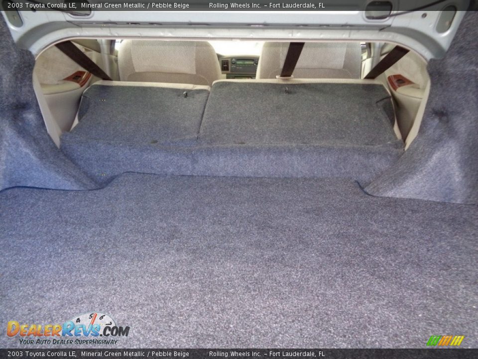 2003 Toyota Corolla LE Mineral Green Metallic / Pebble Beige Photo #30