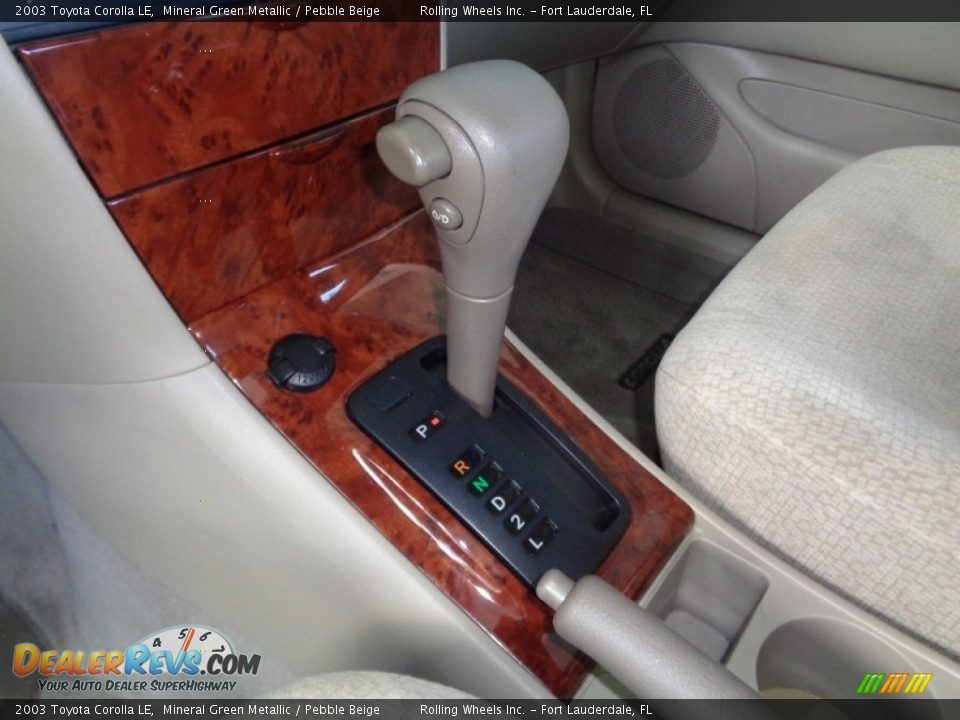 2003 Toyota Corolla LE Mineral Green Metallic / Pebble Beige Photo #36