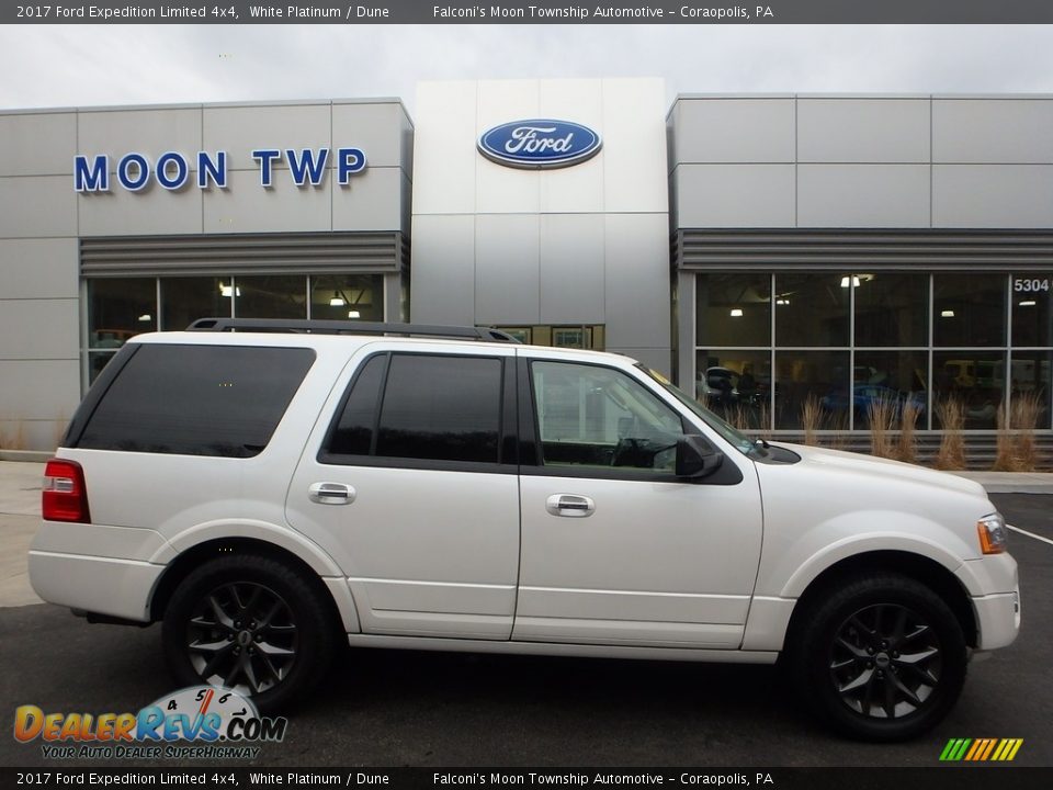 2017 Ford Expedition Limited 4x4 White Platinum / Dune Photo #1
