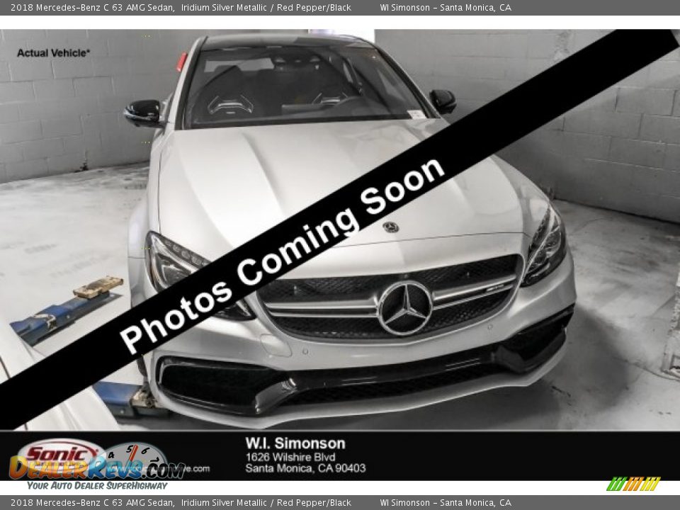 2018 Mercedes-Benz C 63 AMG Sedan Iridium Silver Metallic / Red Pepper/Black Photo #1