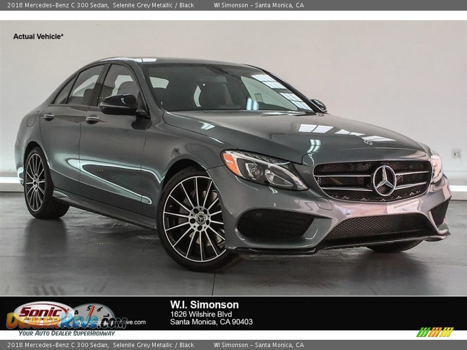 2018 Mercedes-Benz C 300 Sedan Selenite Grey Metallic / Black Photo #1