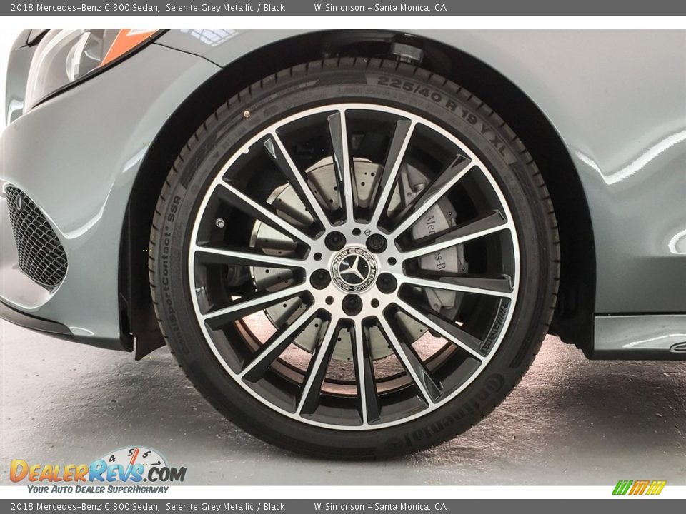 2018 Mercedes-Benz C 300 Sedan Selenite Grey Metallic / Black Photo #9