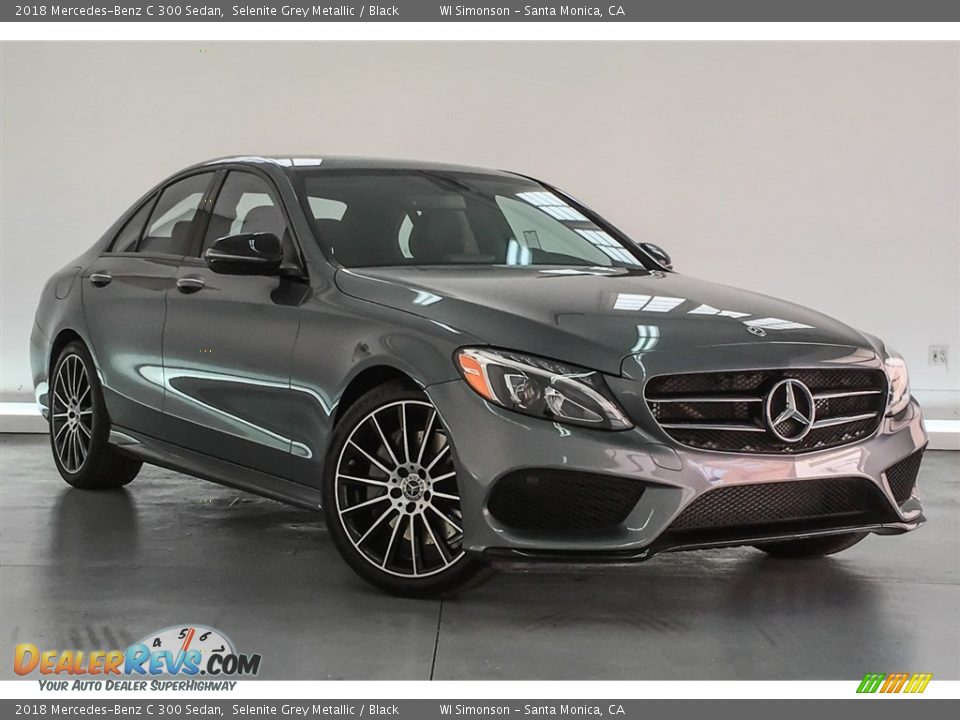 2018 Mercedes-Benz C 300 Sedan Selenite Grey Metallic / Black Photo #12