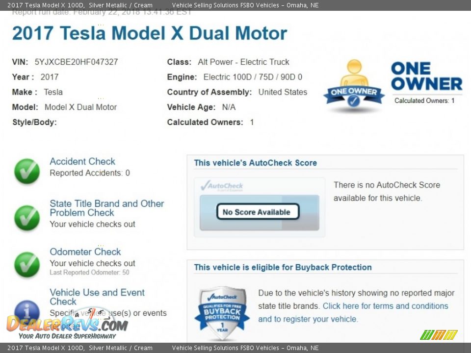 Dealer Info of 2017 Tesla Model X 100D Photo #2
